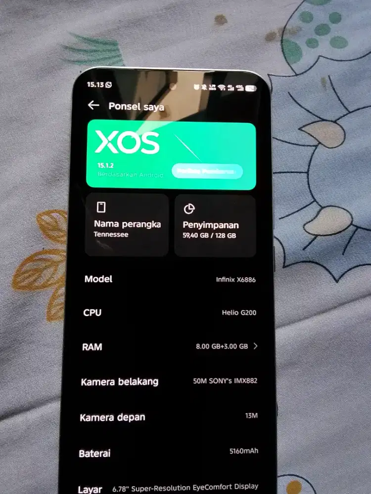 Hp seken original infinix hot 60 pro plus 8/128
