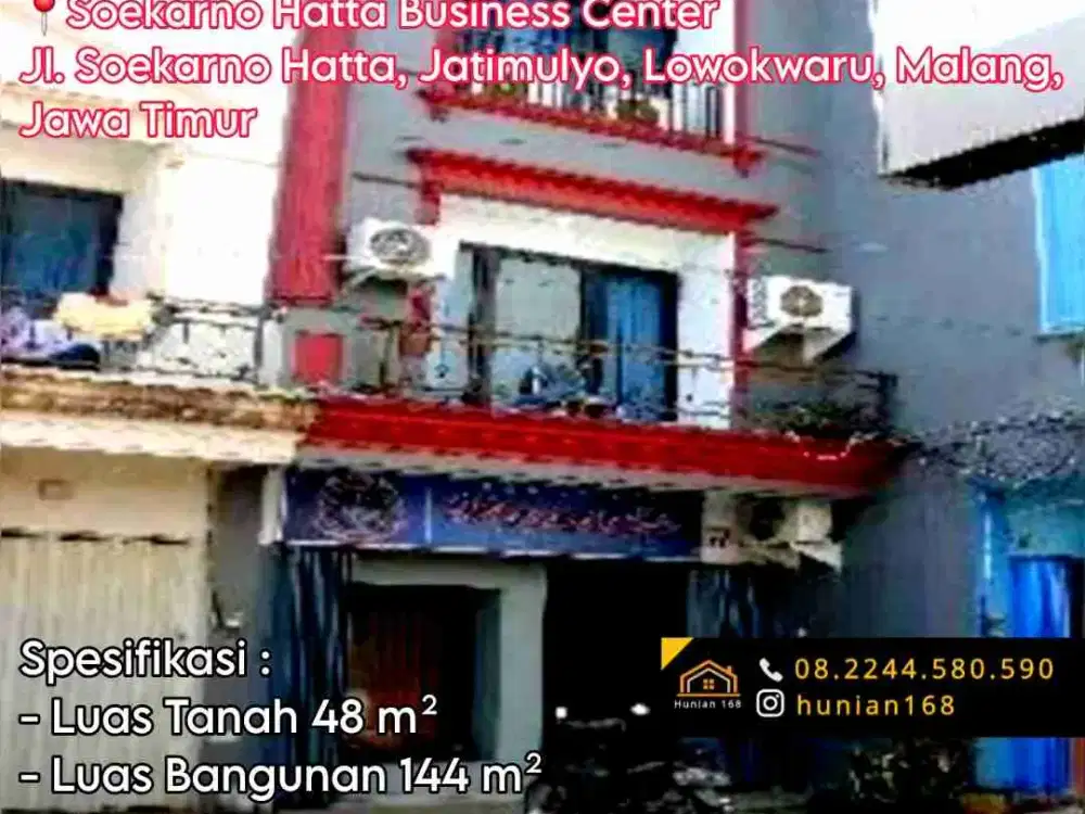 Ruko Kompleks Soekarno Sukarno Hatta Business Center Jatimulyo Lowokwaru Malang Kota Klojen Kesatrian Trunojoyo Jawa Timur