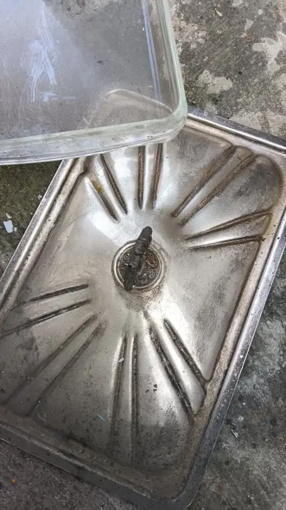 Wadah saji vintage silver plate