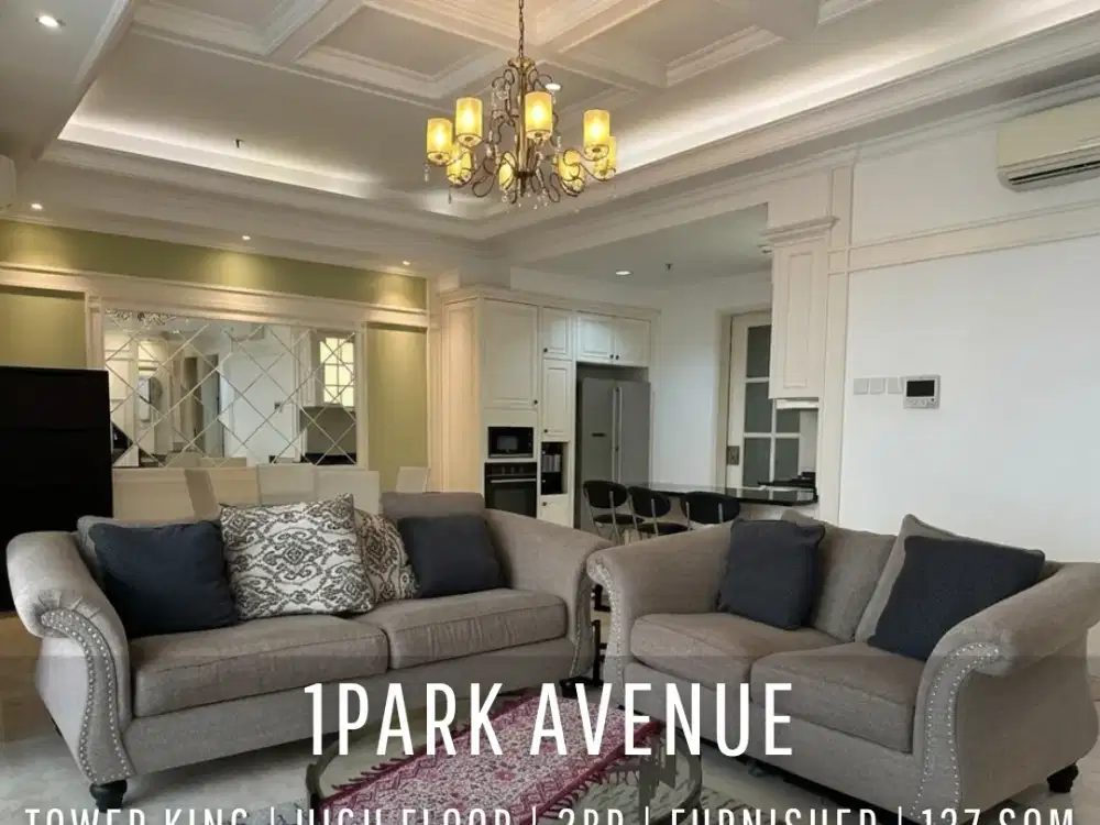 For Rent! 1Park Avenue Tower King 2BR High Floor with Pakubuwono & City View