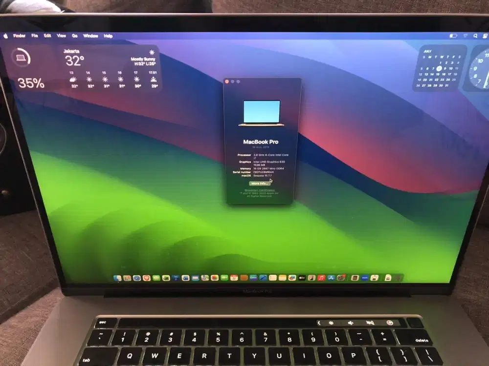 Jual macbook pro 2019 16 inch