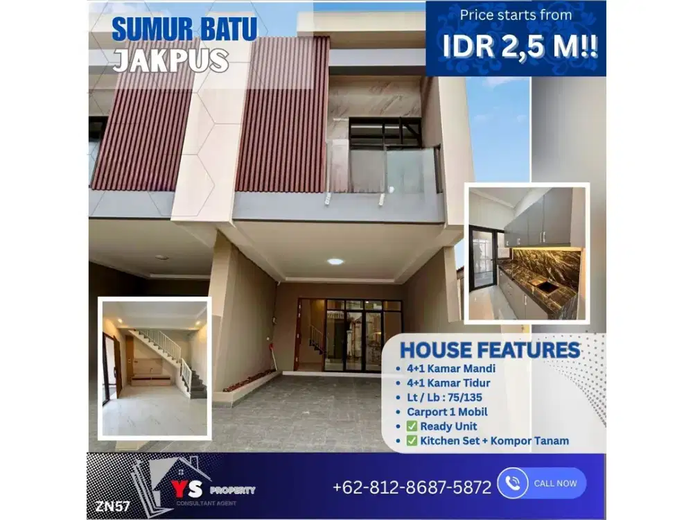 Unit Baru Kemayoran Sumur Baru Jakarta Pusat – 4 Kamar, Siap Huni! ZN57