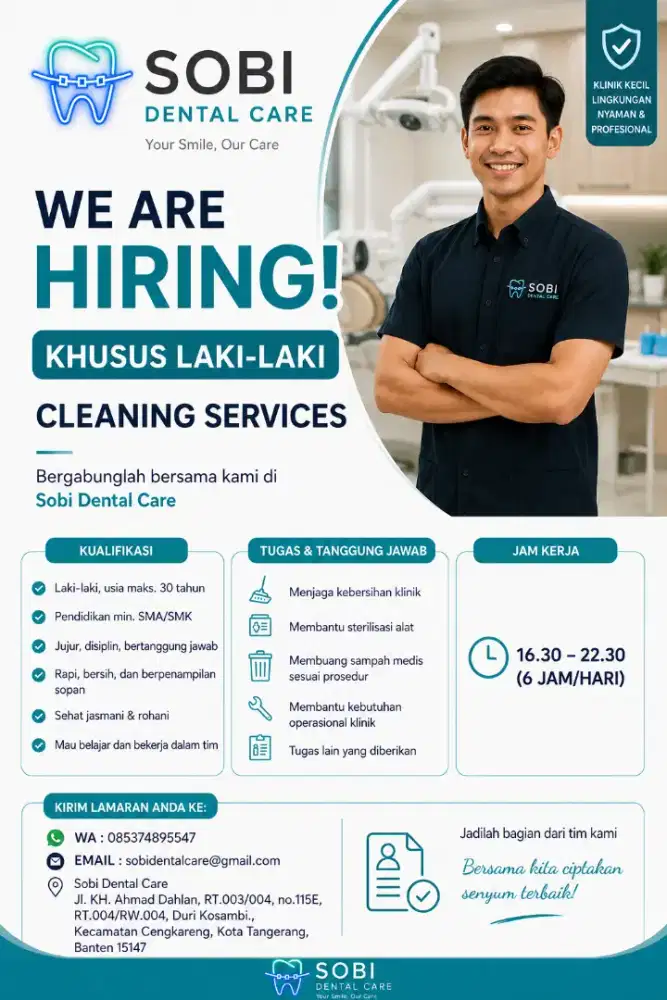 Lowongan pekerjaan CLEANING SERVICE