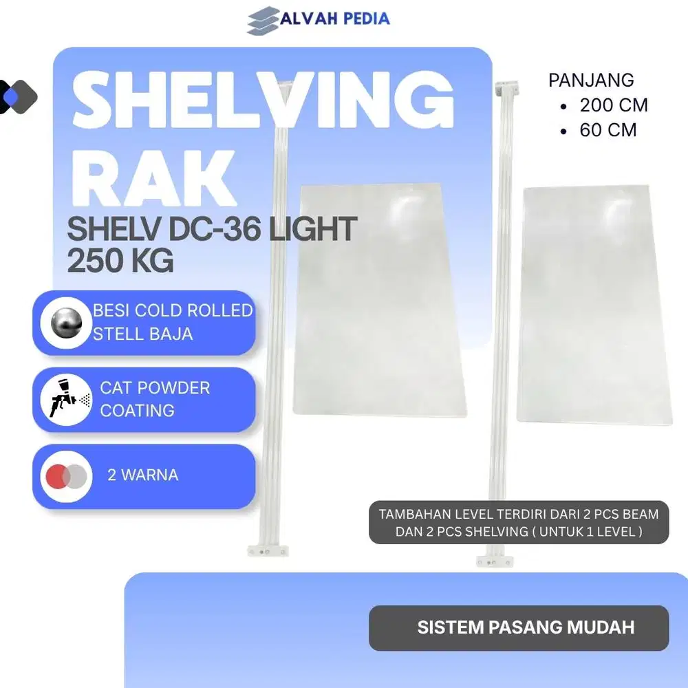 SHELVING AMBALAN DC36 250KG IMPORT PREMIUM MURAH