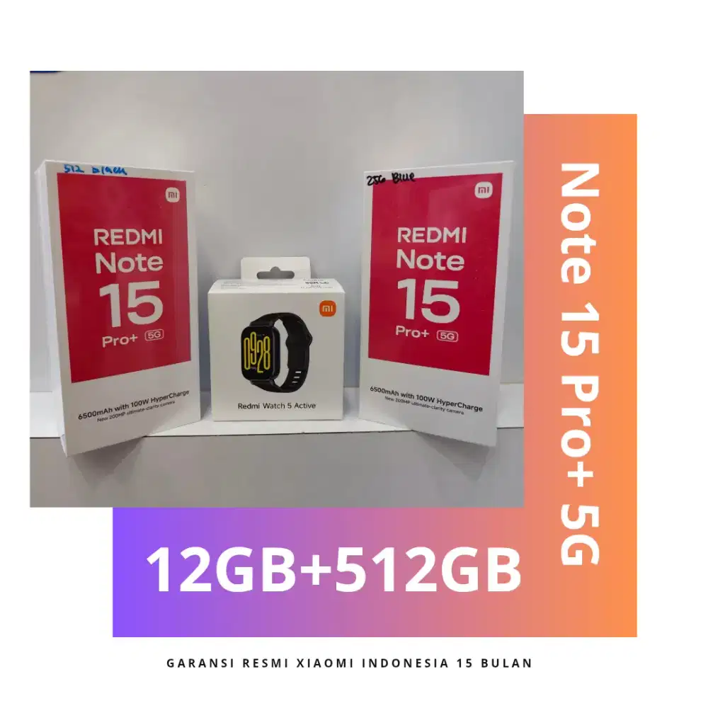 Redmi Note 15 Pro+ 5G 512GB Garansi Resmi Indonesia