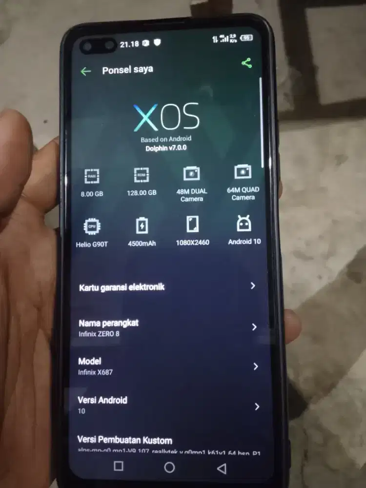 Hp Infinix zero 8
