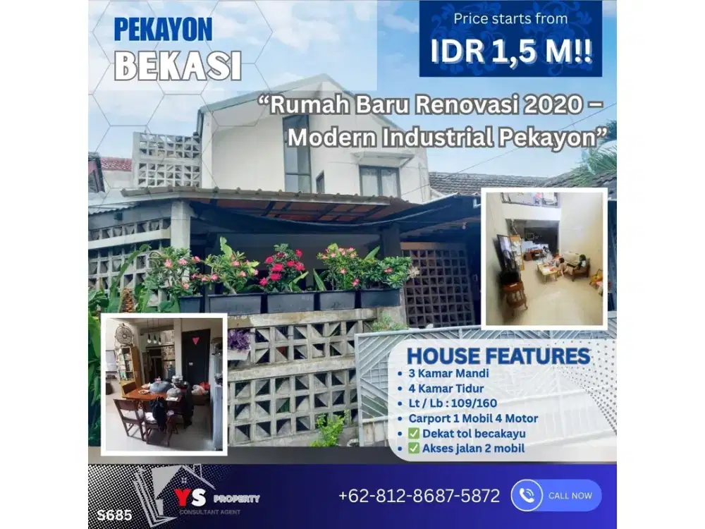 Rumah Baru Renovasi 2020 – Modern Industrial Pekayon” S685