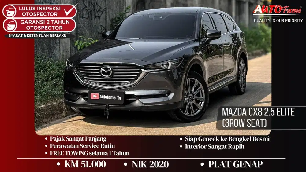 Mazda CX8 2.5 Elite (3Row Seat) NIK 2020 Fullspec Machine Grey On Blac