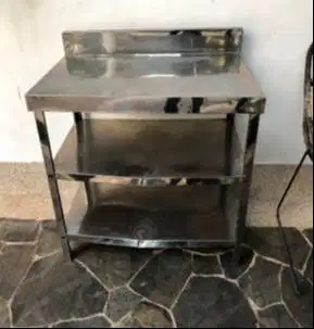 Meja Preparasi Stainless Steel (P 100cm, L 51cm, T 83cm)