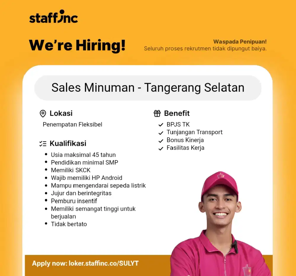 Sales Minuman Area Tangerang Selatan