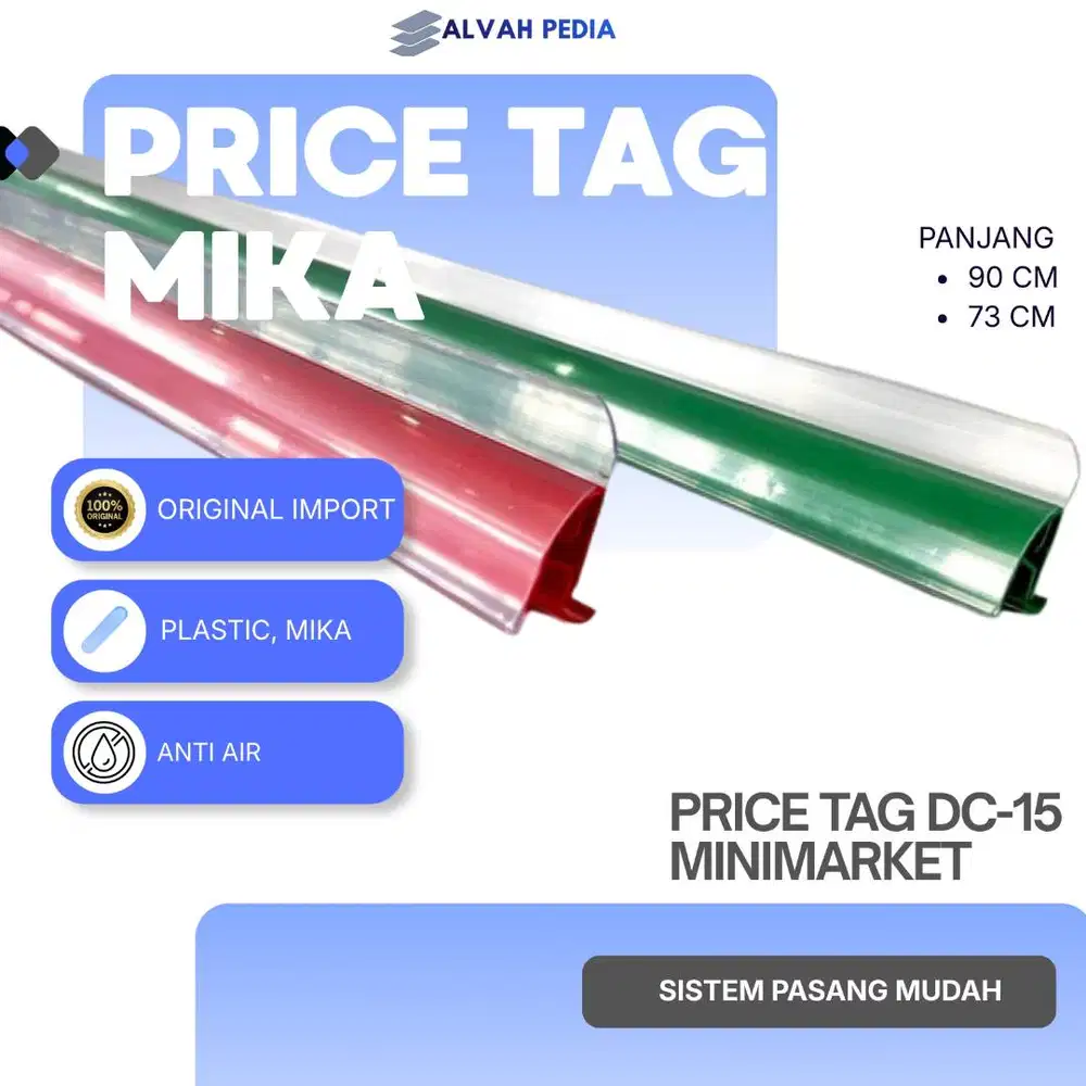 PRICE TAG MIKA DC15 MINIMARKET PREMIUM ORIGINAL IMPORT label harga