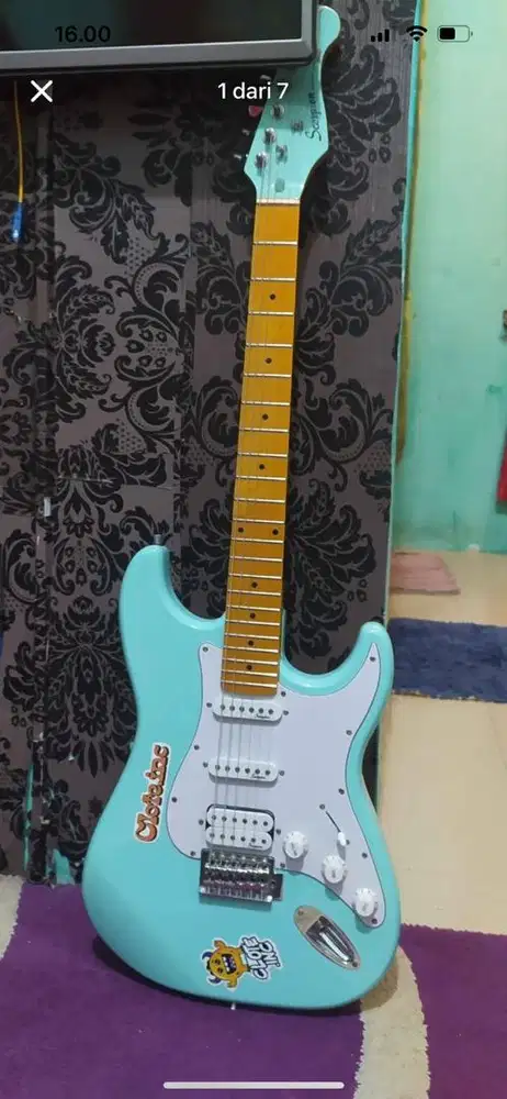 di jual cepatt gitar listrik merk scorpion mulus