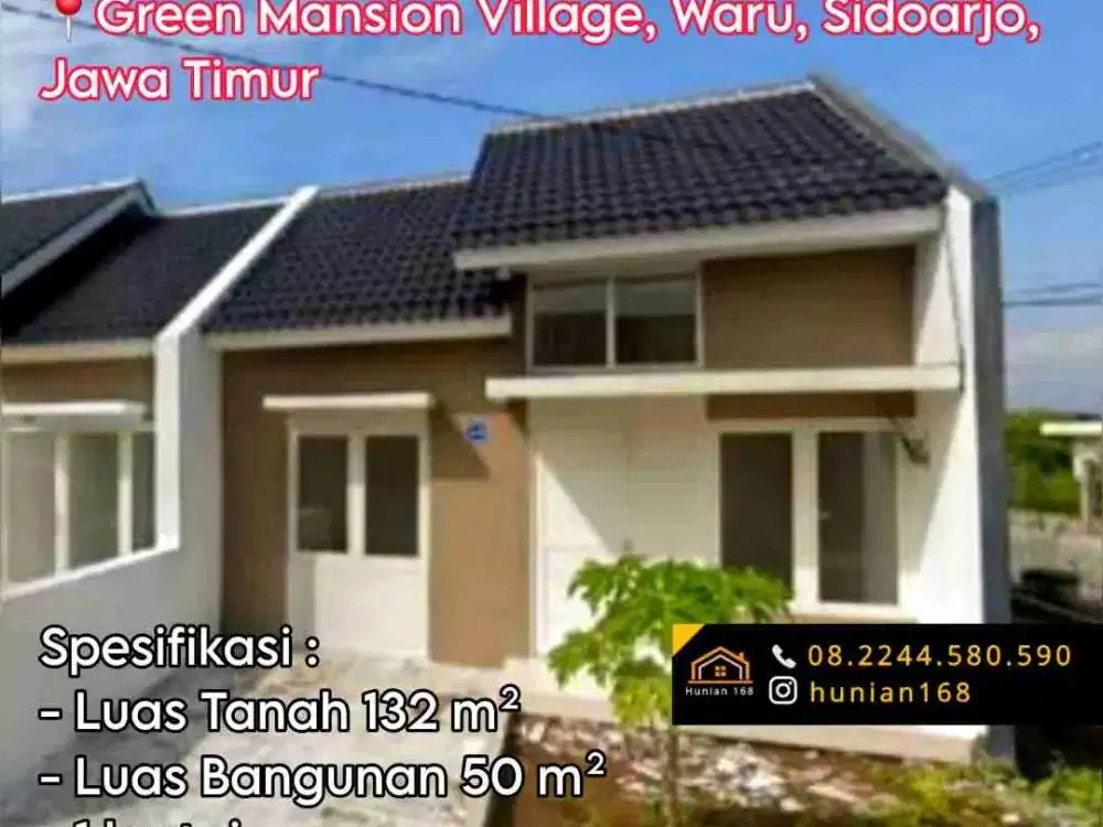 Rumah Perumahan Green Mansion Village Waru Tropodo Tambak Rejo Sidoarjo Surabaya Pondok Tjandra Indah Juanda Wadung asri Rungkut