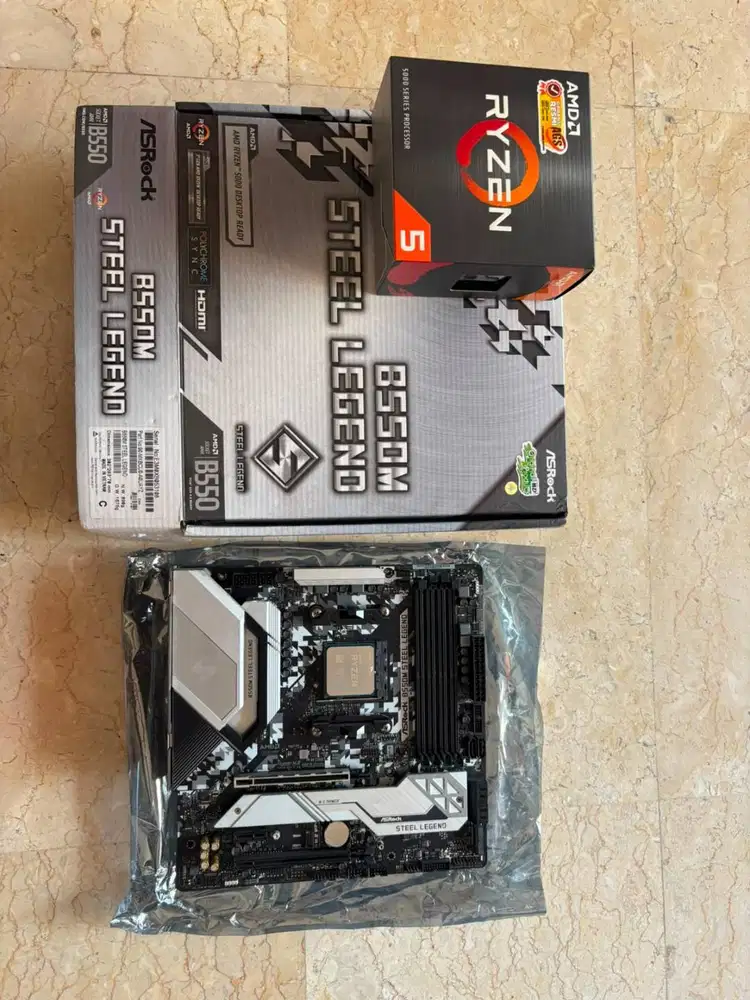 Paket Bundling AMD Ryzen 5 + Motherboard ASRock B550M Steel Legend (Se