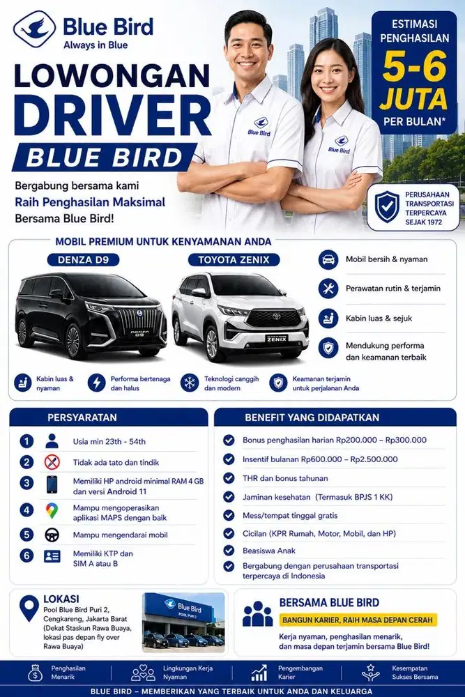 LOWONGAN KERJA DRIVER / SUPIR