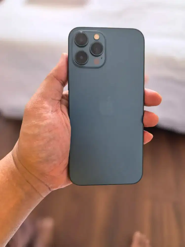 iPhone 12 Pro Max Pacific Blue 256GB - Kondisi Prima!