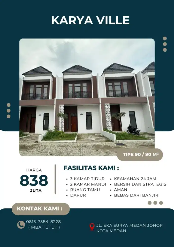 2 MENIT DARI BALIKADO UK 6X15 2 LANTAI
