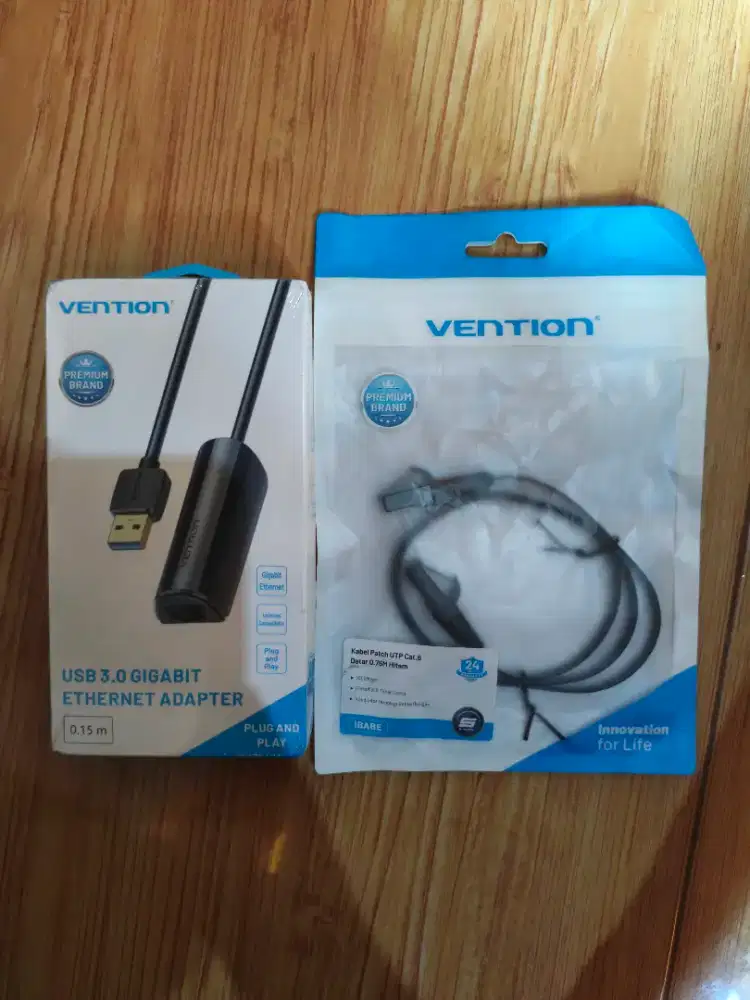 Vention Usb 3.0 ethernet adapter dan kabel patch utp cat 6