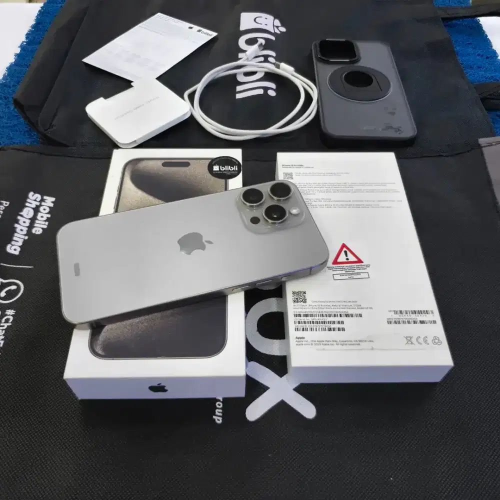 Iphone 15 Pro Max 512gb 99% like new BH 85% Ex Grs resmi blibli