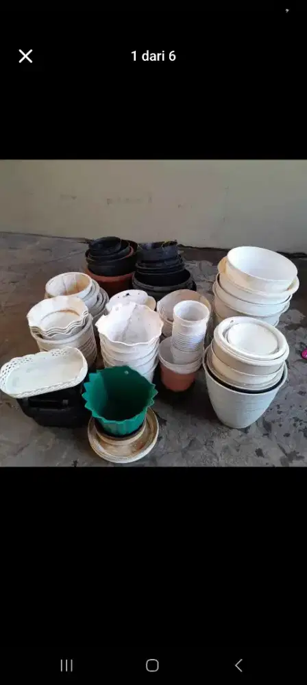 Pot bunga plastik second