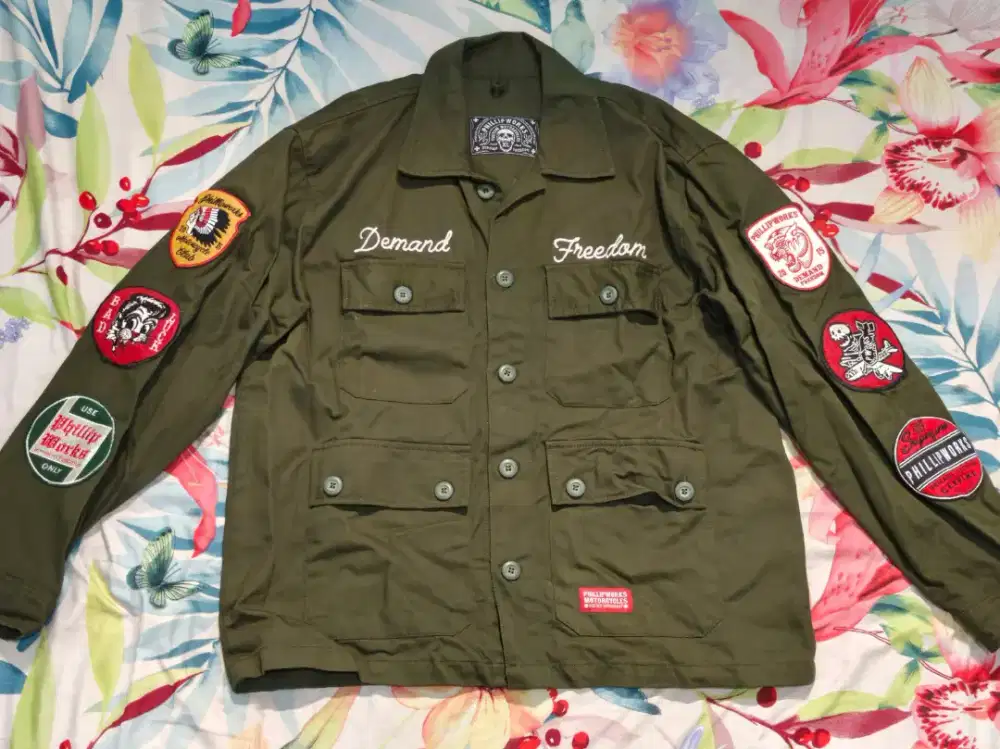 Jaket Kemeja Outer Motoran Philips Works size XL