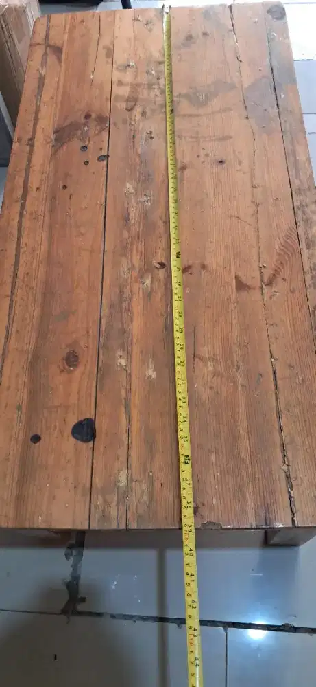 Meja kayu pendek 35 cm panjang 100 cm lebar 50 cm