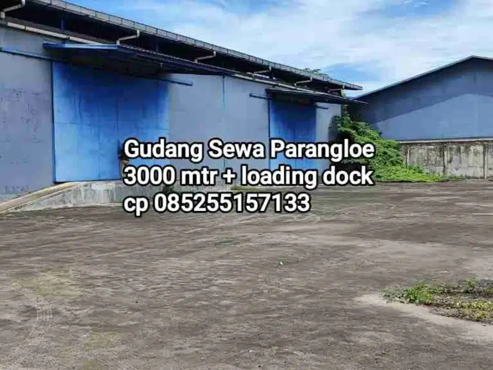 Gudang Sewa plus Loading dock Parangloe Makassar 3000 mtr