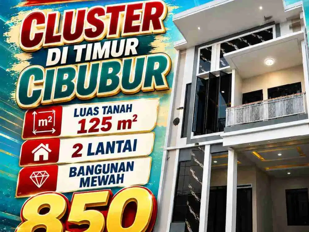 Jual Rumah Mewah di Timur Cibubur, 125 m², 2 Lantai
