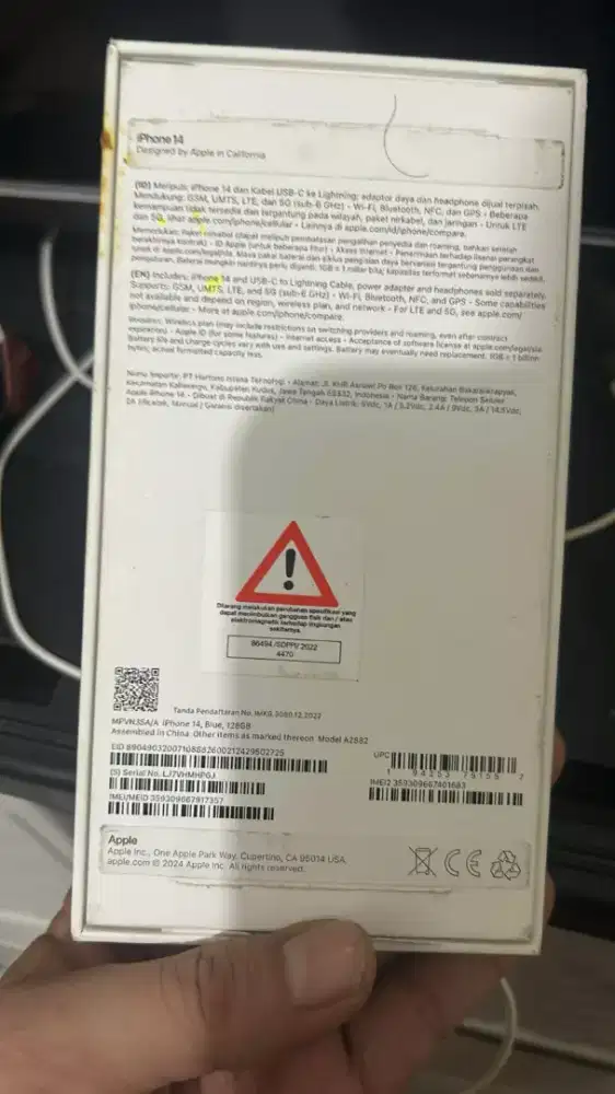 iphone 14 kondisi oke warna biru