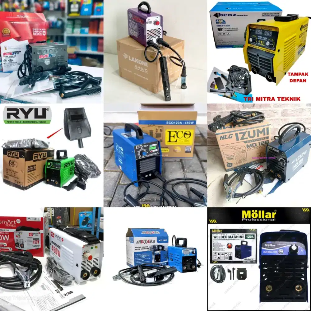 Mesin Las Listrik Travo Inverter MDON LAKONI RYU RHINO IZUMI 450 Watt