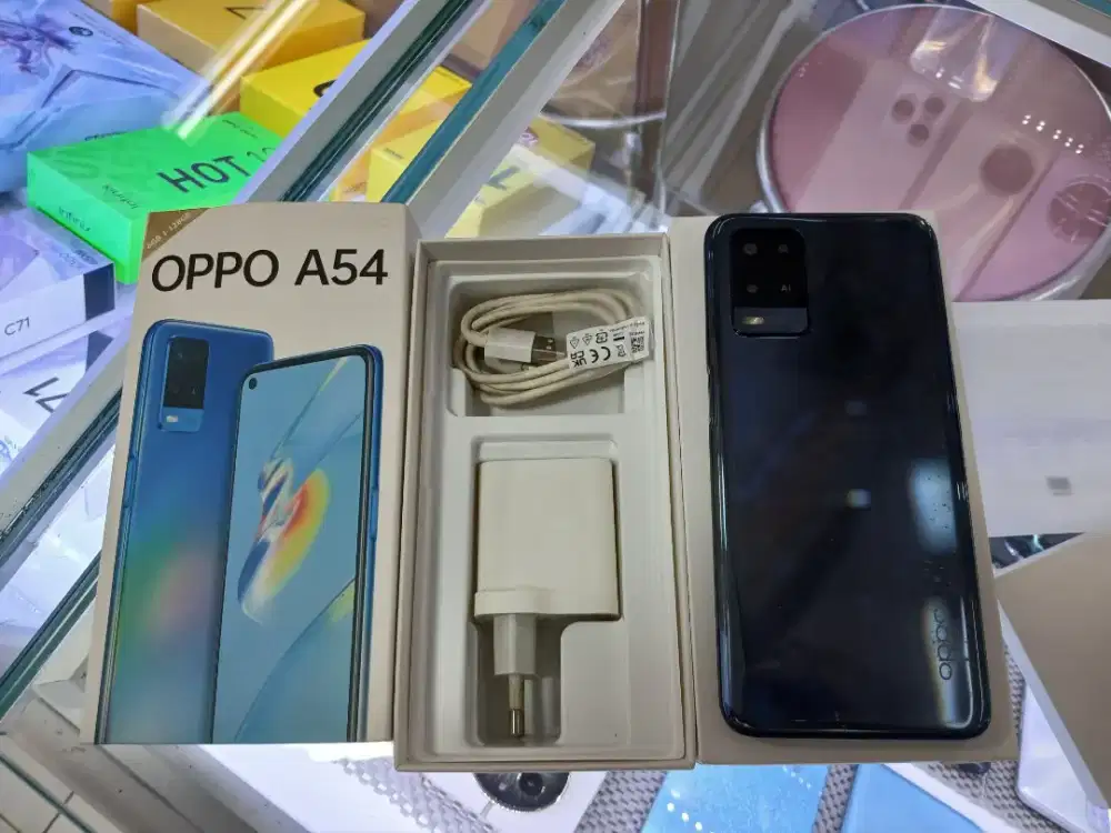 Second Oppo A54 ram 6/128 perlengkapan fullset original,no minus