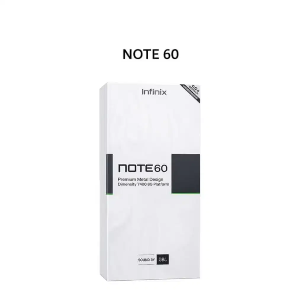 infinix note 60 hitam, BNIB segel resmi
