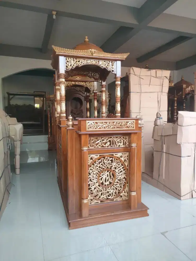 Mimbar masjid kubah atap mimbar mihrab masjid