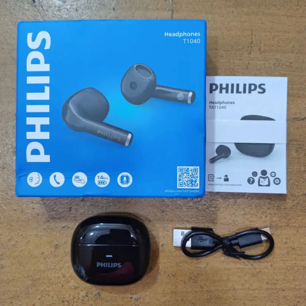 TWS Philips TAT1040 T1040 Bluetooth True Wireless Earbuds Earphone
