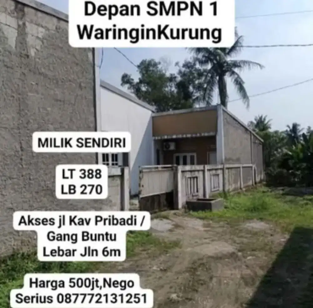 DI JUAL CEPAT TANPA PERANTARA