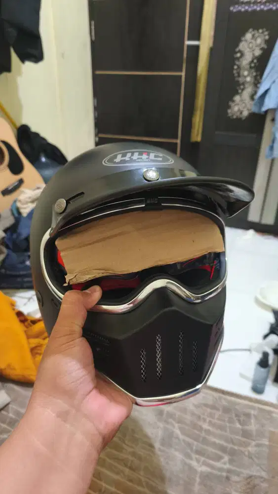 Helm Baru Fullface KHC Cakil Retro M30 Black Doff uk S (55-56) + Visor