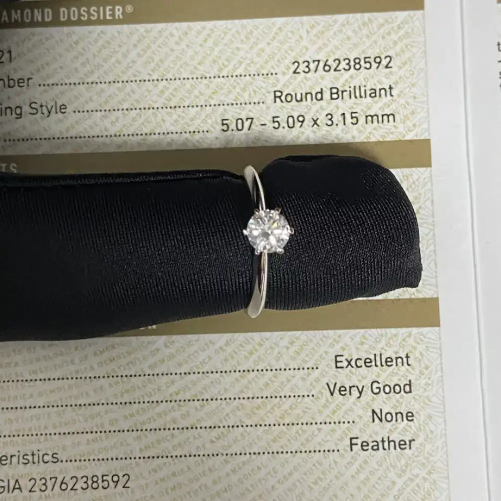 Cincin berlian eropa 0,50 ct