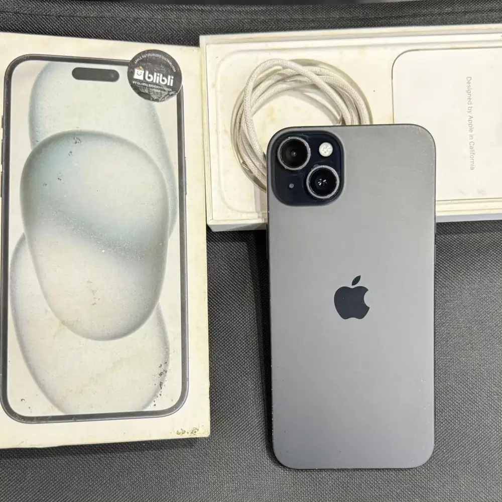 iphone 15 plus 128gb resmi iboc fullset original part masih ori bawaan