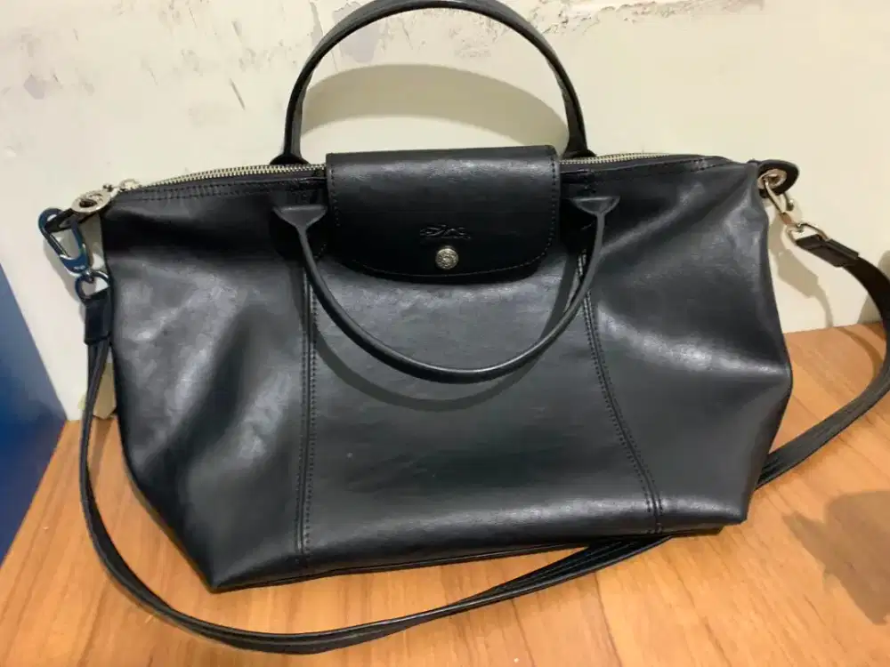 Tas Longchamp Le Pliage Cuir Tote Leather