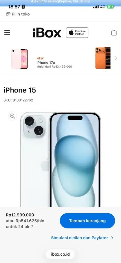 iPhone 15 128GB Black NEW iBOX