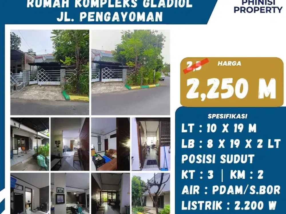 DIJUAL Rumah sudut di Kompleks Gladiol Panakukkang
