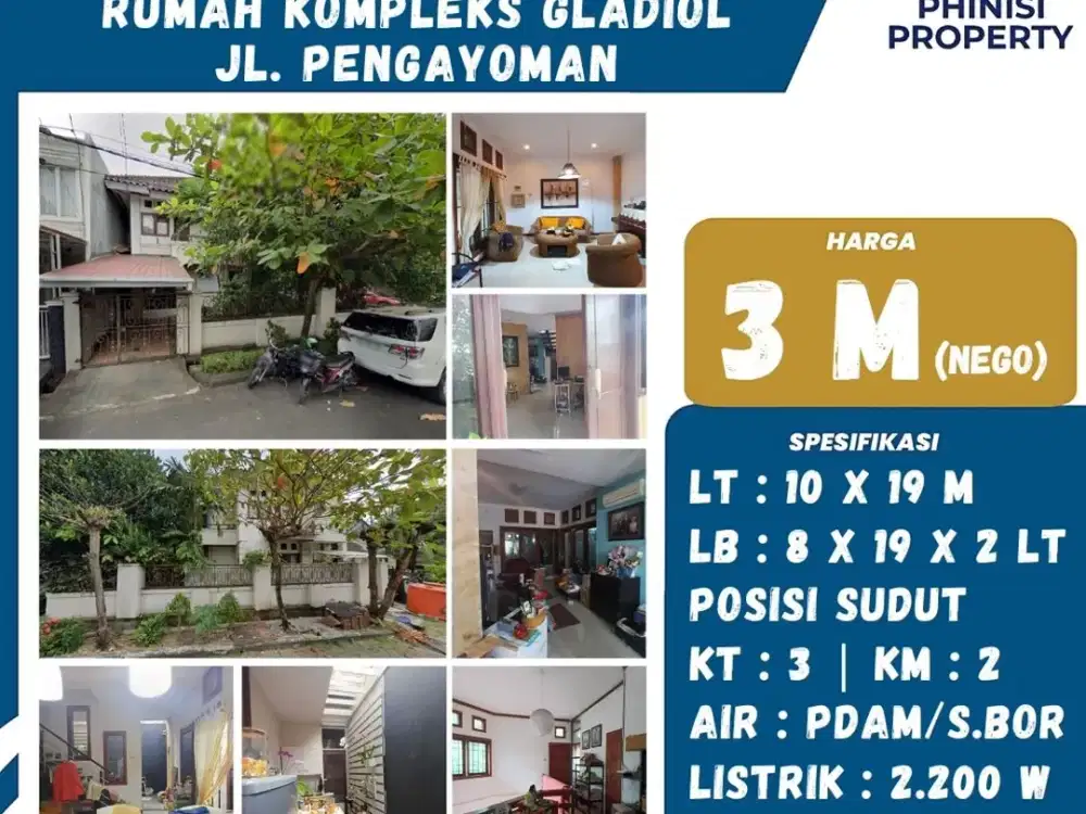 DIJUAL Rumah sudut di Kompleks Gladiol Panakukkang