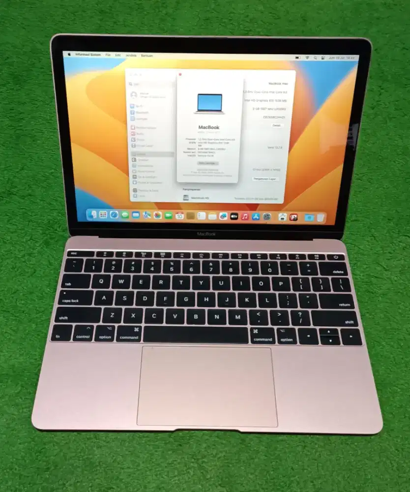 Apple MacBook Retina 2017 12inch m3 8/256 GB Rose Gold Murah