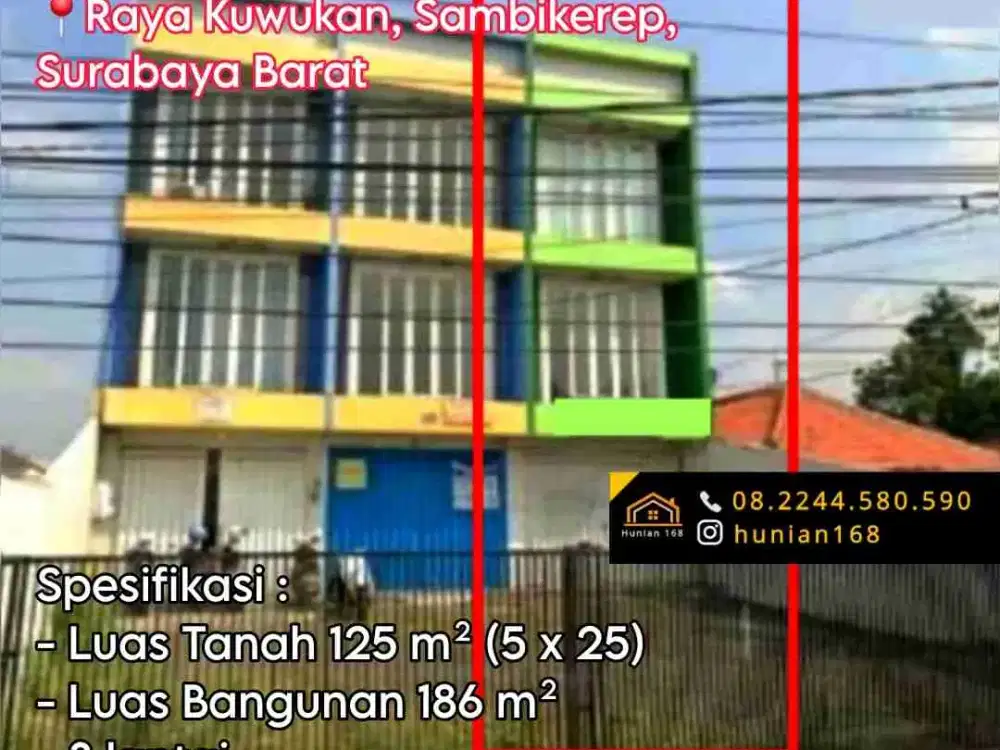 Ruko Raya Kuwukan Sambikerep Lontar Surabaya Barat Jelidro Wonorejo Manukan Tama Citraland