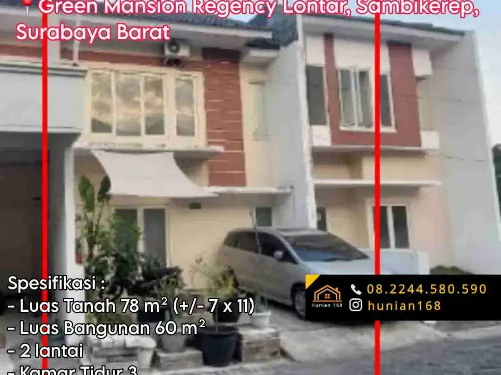Rumah Perumahan Green Mansion Regency Lontar Sambisari Surabaya Barat Manukan Sambikerep Jelidro Kuwukan Gadelsari Madya Indah Bumisari Praja