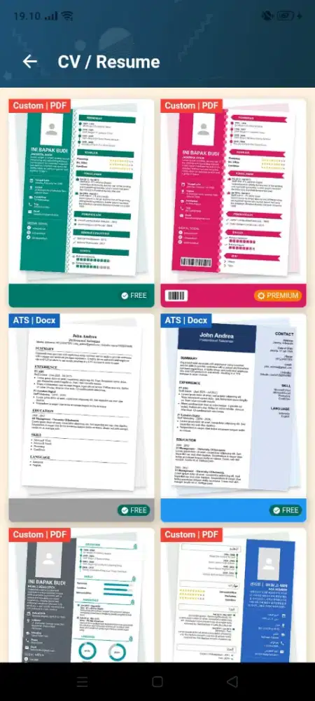 Jasa pembuatan CV dan surat lamaran