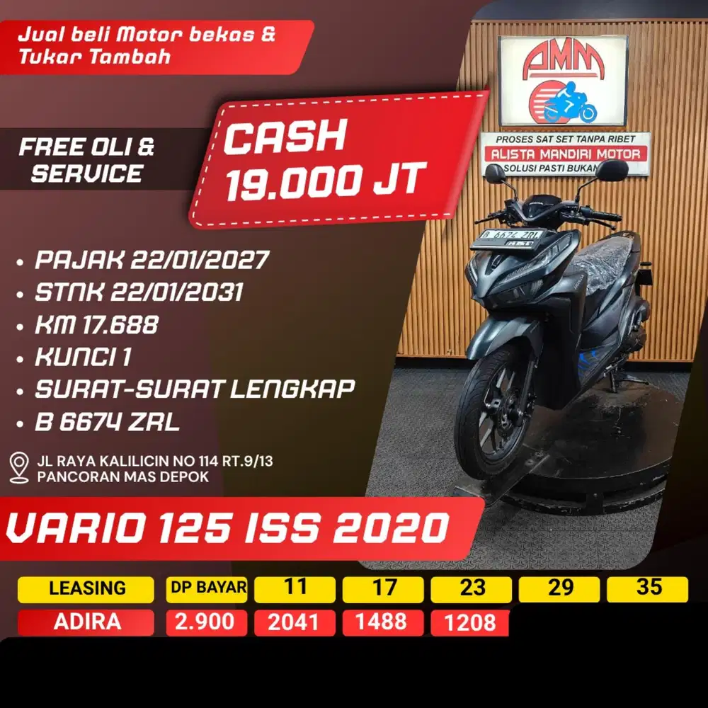 VARIO 125 ISS 2020 PAJAK HIDUL CASH / KREDIT ALISTA