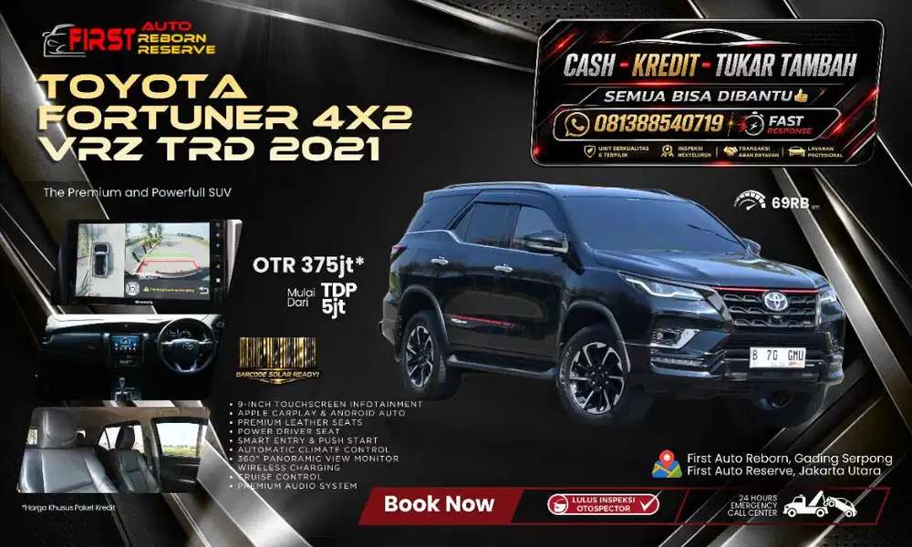 (DP RENDAH) Toyota Fortuner Vrz TRD 2021 Diesel