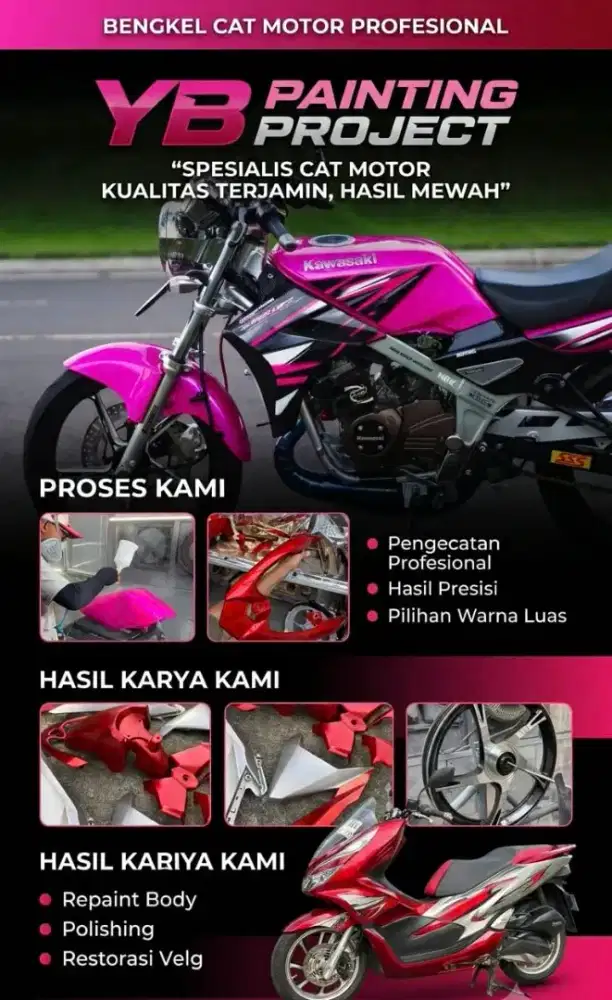 Cat body motor bebas warna