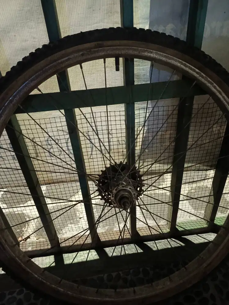 Velg sepeda besi merk Araya ukuran 26 inch sdh ada freewheel nya